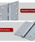 1 Pack Satin Chrome Door Hinges Four And A Half Inch By Four And A Half Inch Heavy Duty Industrial Grade Full Mortise Square Interior Exterior Hinge