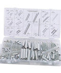 Multipack Extension And Compression Spring Kit With 200 Pieces In Storage Box For Repairs Durable Tension Springs