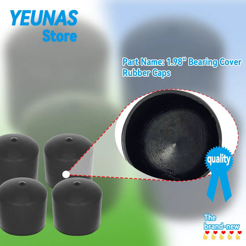 1.98 Inch Wheel Hub Dust Cap Covers 4 Pack, Rubber Trailer Bearing Protector Caps for dirt and corrosion protection