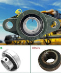 1 Inch Shaft Diameter Pillow Block Bearings, Flange Mounted Set Screw Style, Pack Of 6 with cast iron base, steel bearing comparison
