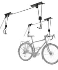 Dual Pack Ceiling Bike Hoists For Garage Storage, Heavy Duty Bicycle Lift With Safe Lock, Easy Install Ceiling Mount System