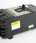 Pro Grade 20 Amp 2 Pole 600 Volt Molded Case Circuit Breaker showing front angle with warning labels for safe operation.