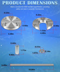 Product dimensions of Beefy Boat Prop Puller Tool For 3 And 4 Blade Props, includes measurements of various components.