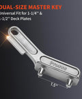 Marine Grade 316 Stainless Steel Deck Fill Key For Boats, Polished Gas Cap Key Set, dual-size with silver finish