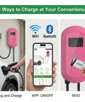 Level 2 Ev Charger To Smoothly Top Off Your EV Battery With 50Amp And 12Kw Raw Juice 240V Hardwired Hookup with smart app and RFID features.