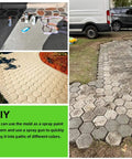 Reusable Honeycomb Concrete Mold Set For Walkways And Stepping Stones DIY Paver Path Maker used on garden path