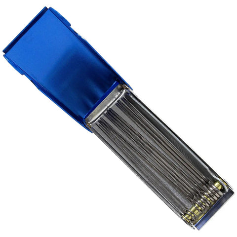 Pro-Grade Welding Tip Cleaner Tool Kit With 13-Wire Set for precise welds, spiral design in a blue case