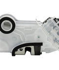 Front Left Power Door Lock Actuator With Latch Assembly For Toyota Corolla Camry Highlander RAV4 Sienna Lexus ES250 ES300h ES350 RX350 RX450h Plug And Play Direct Fit Replacement 6904002440 937909 DLA1423, white plastic, connector view