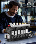 Aircraft Carrier Engine Building Set With Intelligent Chip Drive That Runs, Build Your Own STEM Engine Model on a table