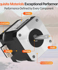 Diagram of 5 Pack Nema 17 Stepper Motors 2 Phase 1.8 Degree Beefed-Up High Torque Bipolar 0.41 Nm showing key components