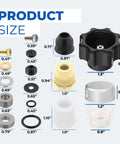All In One Wall Hydrant Service Kit For Outdoor Faucets With Vacuum Breaker Included And Easy Replacement Handle Part Fits 500 400 300 Series Outdoor Faucet Repair Kit And Accessories, size chart