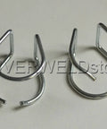 Two silver stand-off guides for S45 plasma cutter torch head fit S25 and Trafimet CB70 Cebora CP70 torch C1394 style compatible accessories