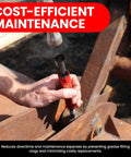 Grease Fitting Cleaning Tool For Quick Clog Removal With Penetrating Fluid And Hydraulic Flush used on rusted machinery