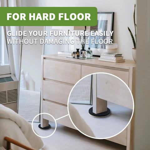 Felt Furniture Sliders For Hardwood Floors 8 Pack Three And A Half Inch Heavy Duty Moving Pads Protect Floors From Scratches For Chairs Tables And Other Furniture