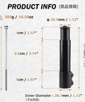 Bike Fork Stem Extender And Handlebar Riser Adaptor Aluminum Alloy dimensions and weight diagram.
