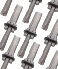 Heavy Duty Beefed Up Wedge And Feather Shims Set 10 Pack Five Eighth Inch Plug Shim And Wedge for stone splitting, durable steel view
