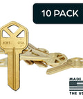 Kwikset KW1 Uncut Brass Key Blanks For Home And Pro Use Pack Of 10 Durable Brass Keys Ideal For Locksmiths, DIYers, Pros