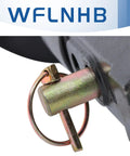 Close-up of pin lock for Heavy Duty 6 Inch By 48 Inch Earth Auger Replacement For Column Hole Excavation With 2 Inch Hex Connect