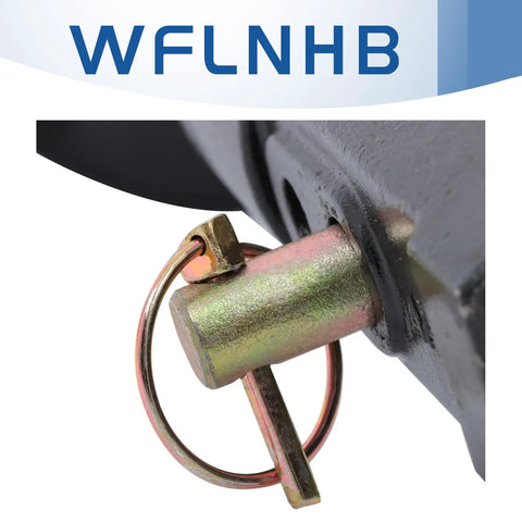 Close-up of pin lock for Heavy Duty 6 Inch By 48 Inch Earth Auger Replacement For Column Hole Excavation With 2 Inch Hex Connect