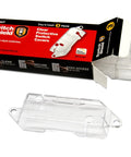 Three Pack Rocker Style Light Switch Guards With Dual Security For Home And Office Clear Safety Cover packaging and clear covers