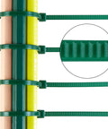 4 Inch 3mm Dark Green Nylon Garden Cable Zip Ties Self Locking Twist Ties for Plants and Trellises Durable Multipurpose Fasteners