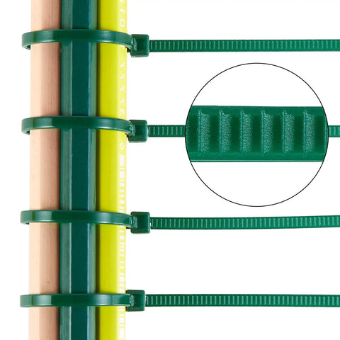 4 Inch 3mm Dark Green Nylon Garden Cable Zip Ties Self Locking Twist Ties for Plants and Trellises Durable Multipurpose Fasteners