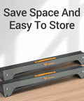 Heavy Duty Folding Saw Horses 2 Pack Portable Work Table Stand 2200 Lb Load Capacity stacked for compact storage