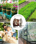 Heavy Duty Outdoor Hose Reel With Long Reach Water Pipe And Spray Gun For Garden Yard Cleanup No Sweat Retractable Design
