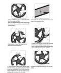 Installation steps for 2-Pack 12.5 By 2.25 Inch Scooter Tire Tubes With Angled Valve Stem Built Tough Heavy Duty Inner Tubes