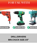 Bi Metal Hole Saw Kit, 9 Piece Set with HSS Cutter used with pistol, cordless, and bench drills