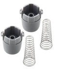 AGM73610701 Magnetic Washer Door Plunger And Spring Replacement Kit For LG Kenmore HE washers, featuring two gray plastic plunger components and two metal springs.