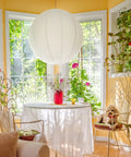 Jumbo White Paper Lantern 30 Inch Indoor Decor For Large Rooms Elegant Reusable Accordion Style Lighting Ideal For Parties And Events