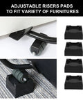 Heavy Duty Furniture Moving Kit For Hard Floors Lift Up To 1000 Lbs With 1 Lifter Tool And 4 Heightening Blocks easy glide view