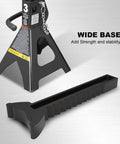 Beefy 3 Ton Double Locking Steel Jack Stands Set 2 Pack Black Heavy Duty Vehicle Lifting Supports After Jacks Wide Base View