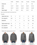 Amazon Merch size chart with models featuring Paddling Pro Outrigger Canoe Hoodie With Hawaiian Design For Adults, XXL.