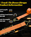 Beefy 2 Inch Ratchet Straps 15 Foot, 6 Pack, 4500 Lbs Break Strength, Tie Down Straps With J Hooks For Trucks, Orange.