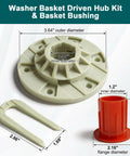 Diagram of Washer Basket Driven Hub Kit With 52719 Bushing For Heavy Duty Top Load Machines showing dimensions.
