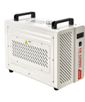 Solid Industrial Water Chiller With 5460 BtuH Cooling Output And Built In Compressor For CO2 Laser Engines Up To 150W Plus CNC Coolant Systems, side view.