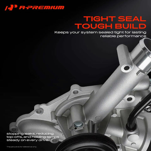 Plug And Play Engine Water Pump With Included Gasket For Ram 1500 And Jeep Wagoneer 5.7L V8 2019 Through 2024 close-up detail view