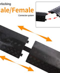 Medium Floor Cord Cover And Cable Ramp Drop Over Trak Protector For Office and Warehouse Heavy Duty PVC Channel Protector with T Connector