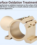 Heavy Duty CNC Router Spindle Clamp Bracket 65Mm 80Mm Frame Offering Straight Up 50Mm 63Mm Dual Hole Layout with oxidation treatment.