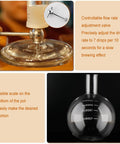 Slick Cold Brew Coffee Tower Featuring A Reliable Ice Drip System For Bold Flavor Kick Holds A Humongous 3000ML Glass Jar with flow adjustment valve.