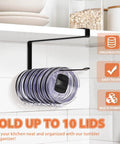 Absolute Knockout Tumbler Lid Organizer That Snaps Right Onto Standard Cups And Keeps Your Counter Dead Clean Without Any Hassle While Holding Ten Sip Lids In Chill Modern Black Design. Compact holder for 10 lids.