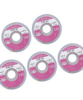 5-Piece Tin Solder Wick Set With Flat Braid For Fast Absorption Desoldering Wicks displayed in pink labeled reels