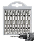 Heavy Duty 10 Piece Drill Bits Set Made Of High Carbon Steel With Magnetic Holder For Tough Drilling Tasks On Wood Metal And Plastic To Help You Get Job Done Fast. 10-piece drill bit set in plastic case with magnetic holder