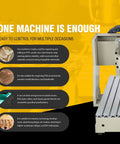 Promotional text and features of 4 Axis CNC Router Engraver 6090 For Wood Metal PVC Desktop DIY Milling Cutter With 1.5KW Water Cooled VFD Spindle