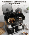 Top view of 12 Cup Programmable Dual Coffee Maker With Single Serve And Multi Brew Modes For K Cup Pods And Ground Coffee
