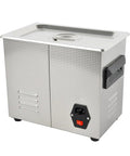 Heavy Duty Digital Ultrasonic Cleaner 3.2L Tank With Basket Smooth Parts Washer for Jewelry and more, stainless steel construction.