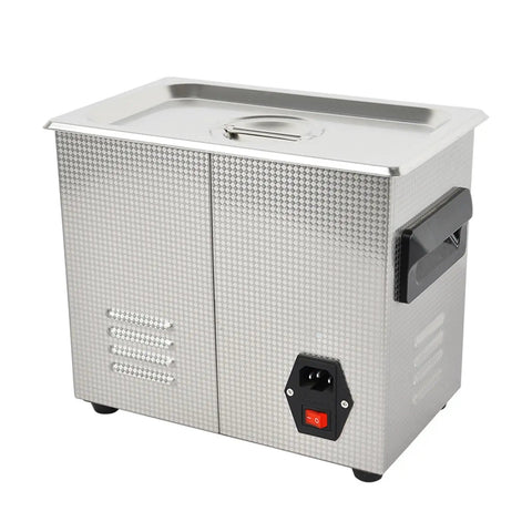 Heavy Duty Digital Ultrasonic Cleaner 3.2L Tank With Basket Smooth Parts Washer for Jewelry and more, stainless steel construction.