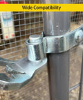 Heavy Duty T Post Gate Hinge Kit For 1-5/8 Inch Chain Link Fence Gate Posts Galvanized Steel Easy Install Hardware close-up view